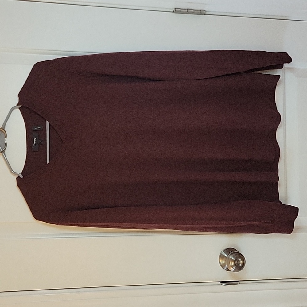 Theory Riland V Neck Merino Wool Sweater
